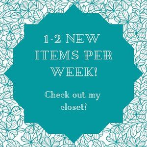 1-2 items popping in weekly!! 👚👗👢👕🛍